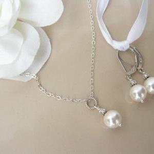 earrings sterling bridal silver pearls swarovski